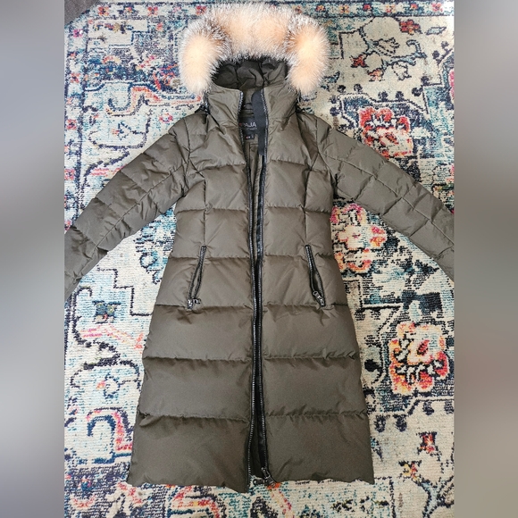 Pajar Jackets & Blazers - Pajar Canada Jayde Women's Long Down Puffer Faux Fur Hooded Coat Size S Green